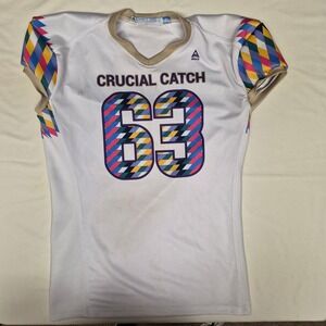 Addix Crucial Catch Intercept Cancer Jersey White Multi Color Size XL Men Womens